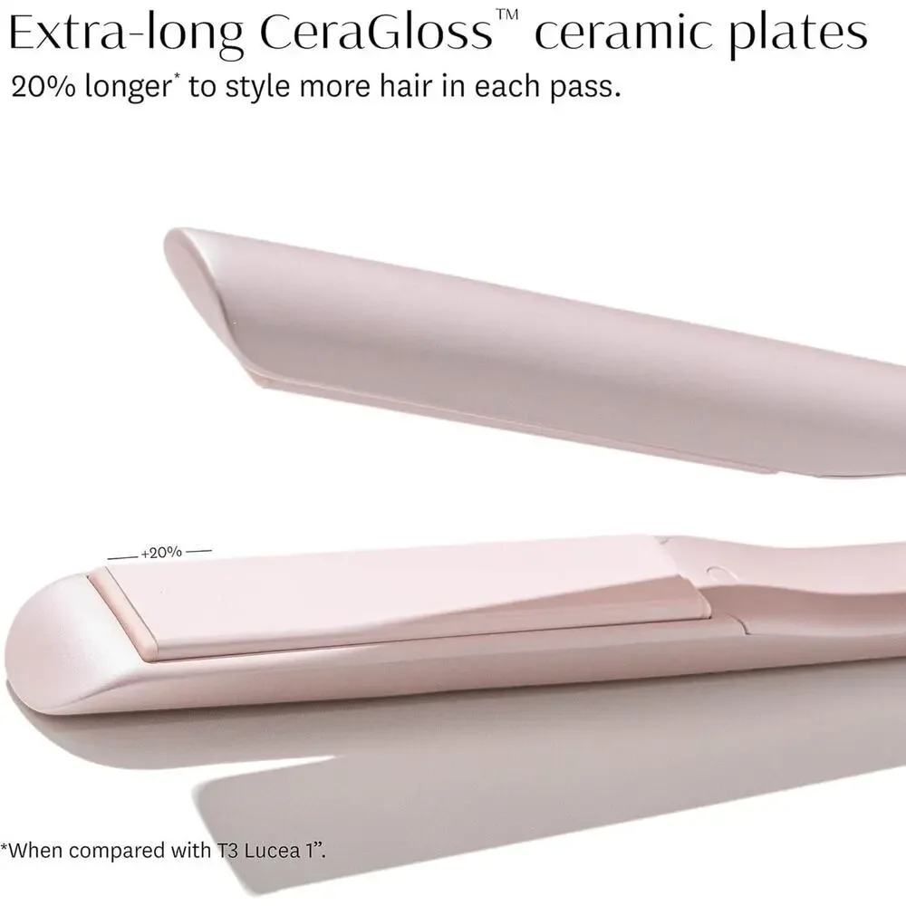 T3 SINGLEPASS SMOOTH X Professional Flat Iron with Extra-long Plates Pink New - Picture 4 of 12